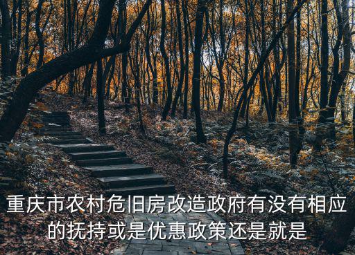 重慶市農(nóng)村危舊房改造政府有沒(méi)有相應(yīng)的撫持或是優(yōu)惠政策還是就是