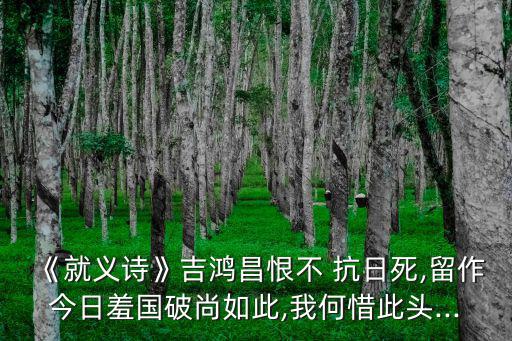 恨不抗日死,百戰新師被賊嚇苦戰三年獻出生命