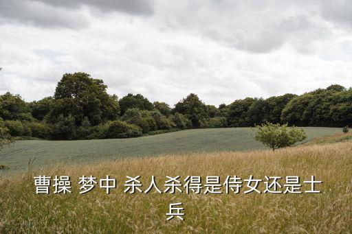  曹操 夢中 殺人殺得是侍女還是士兵
