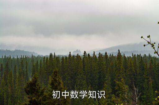 初中數學知識