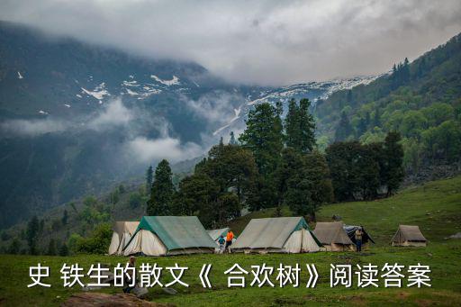 史 鐵生的散文《 合歡樹》閱讀答案