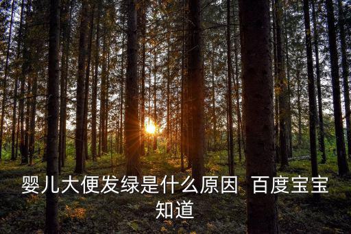嬰兒大便發綠是什么原因  百度寶寶知道
