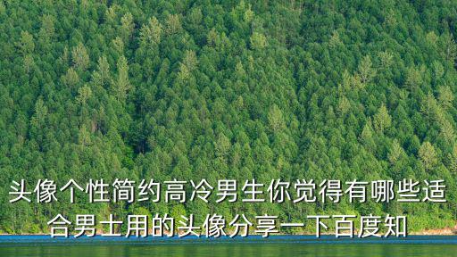 頭像個性簡約高冷男生你覺得有哪些適合男士用的頭像分享一下百度知