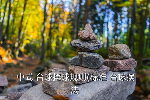  中式 臺球擺球規則(標準 臺球擺法