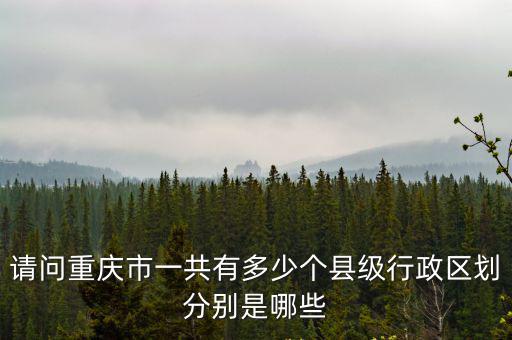 請問重慶市一共有多少個縣級行政區劃分別是哪些