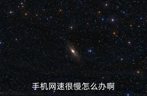 手機網速很慢怎么辦啊