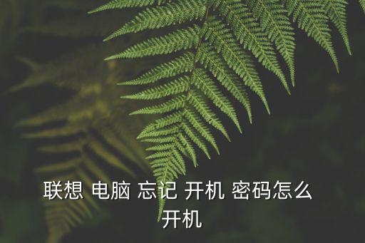 聯想 電腦 忘記 開機 密碼怎么 開機