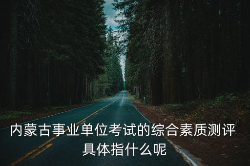 內蒙古事業單位考試的綜合素質測評 具體指什么呢