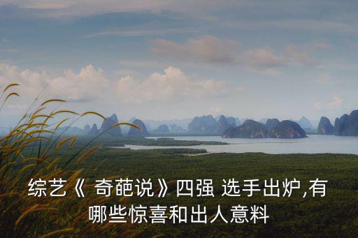 綜藝《 奇葩說》四強 選手出爐,有哪些驚喜和出人意料