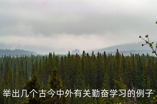舉出幾個古今中外有關勤奮學習的例子