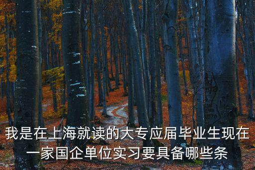 我是在上海就讀的大專應屆畢業生現在一家國企單位實習要具備哪些條