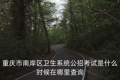 重慶市南岸區(qū)衛(wèi)生系統(tǒng)公招考試是什么時候在哪里查詢
