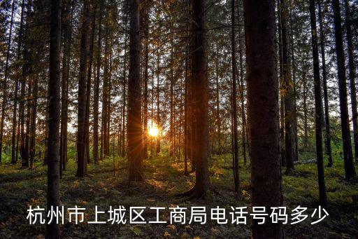 杭州市上城區(qū)工商局電話號碼多少