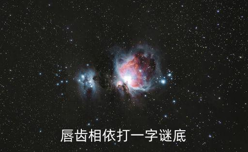 唇齒相依打一字謎底