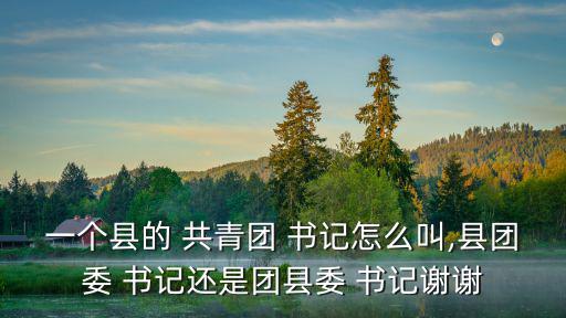 一個(gè)縣的 共青團(tuán) 書(shū)記怎么叫,縣團(tuán)委 書(shū)記還是團(tuán)縣委 書(shū)記謝謝