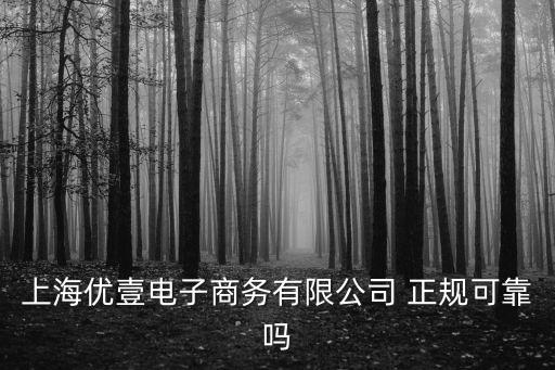 上海優之元商務咨詢可靠嗎知乎，上海優壹電子商務有限公司 正規可靠嗎