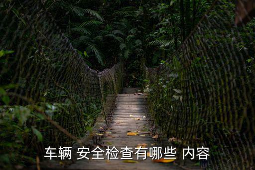 車輛 安全檢查有哪些 內(nèi)容