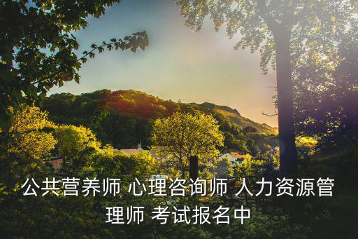公共營養師 心理咨詢師 人力資源管理師 考試報名中