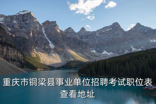 重慶市銅梁縣事業單位招聘考試職位表查看地址
