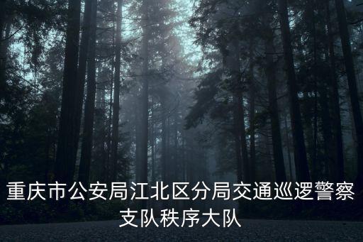 重慶市公安局江北區(qū)分局交通巡邏警察支隊(duì)秩序大隊(duì)