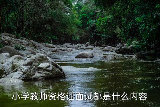 小學教資面試，小學教師資格證面試都是什么內容