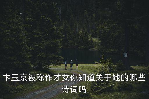 卞玉京被稱作才女你知道關(guān)于她的哪些詩詞嗎