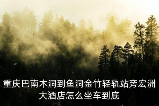 重慶巴南木洞到魚洞金竹輕軌站旁宏洲大酒店怎么坐車到底
