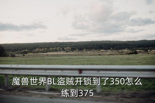 魔獸世界BL盜賊開鎖到了350怎么練到375