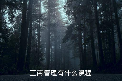 工商管理有什么課程