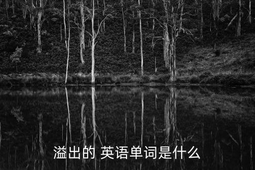 淹沒英語(yǔ),英美訴overflow:超過容量或完全淹沒在水中