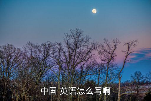 中國 英語怎么寫啊
