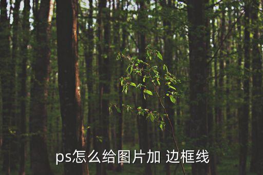  ps怎么給圖片加 邊框線