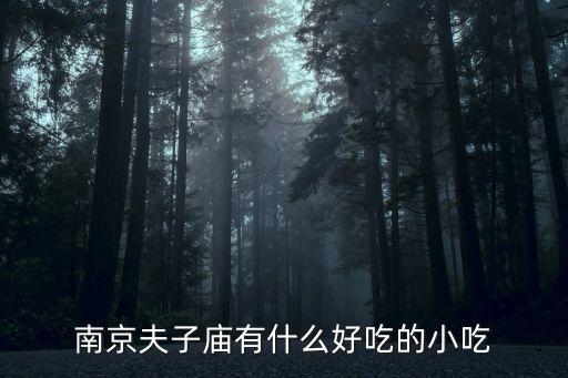 南京夫子廟有什么好吃的小吃