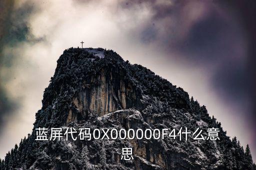 藍屏代碼0X000000F4什么意思