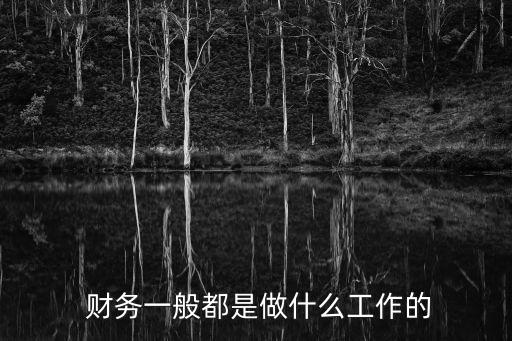  財務一般都是做什么工作的