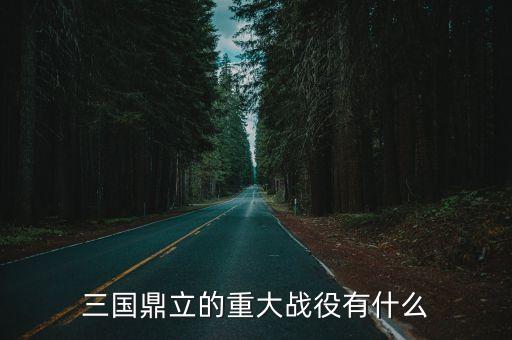 三國(guó)鼎立的重大戰(zhàn)役有什么