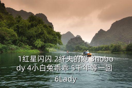 紅星閃閃的歌詞，1紅星閃閃 2纖夫的愛 3nobody 4小白兔乖乖 5千年等一回 6Lady
