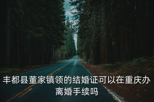 重慶市問政平臺豐都縣董家鎮(zhèn)，豐都縣董家鎮(zhèn)領(lǐng)的結(jié)婚證可以在重慶辦離婚手續(xù)嗎