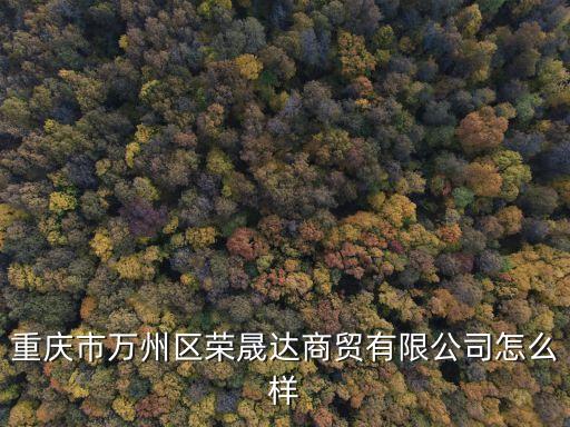重慶市萬州區榮晟達商貿有限公司怎么樣