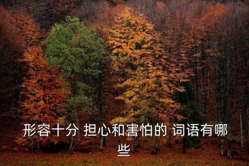  形容十分 擔心和害怕的 詞語有哪些