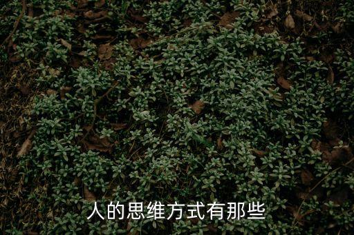 人的思維方式有那些