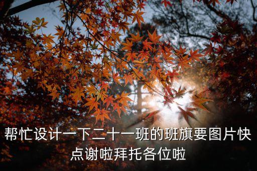 幫忙設計一下二十一班的班旗要圖片快點謝啦拜托各位啦