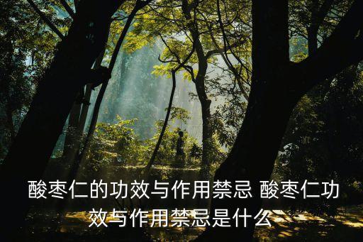  酸棗仁的功效與作用禁忌 酸棗仁功效與作用禁忌是什么