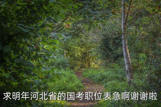 求明年河北省的國考職位表急啊謝謝啦
