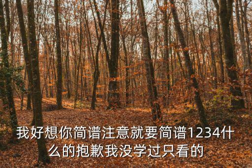 我好想你簡譜注意就要簡譜1234什么的抱歉我沒學過只看的