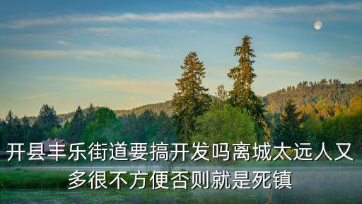 開縣豐樂街道要搞開發嗎離城太遠人又多很不方便否則就是死鎮