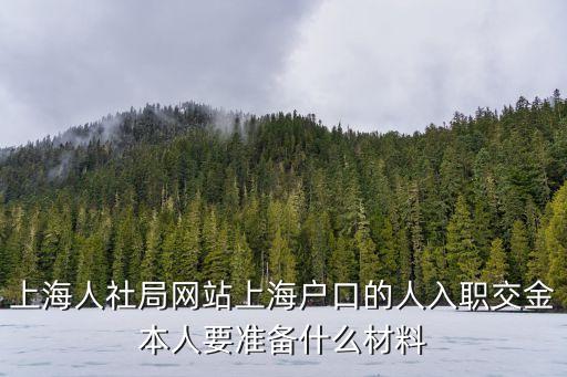 上海人社局網(wǎng)站上海戶口的人入職交金本人要準(zhǔn)備什么材料