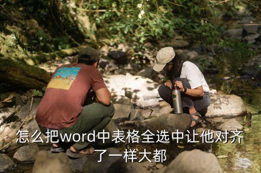 怎么把word中表格全選中讓他對(duì)齊了一樣大都