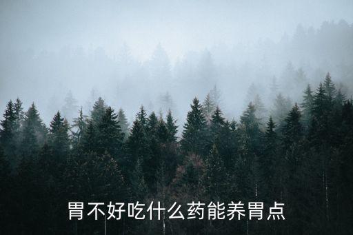 胃不好吃什么藥能養胃點