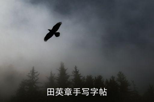 田英章手寫字帖